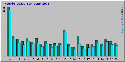 Hourly usage for June 2026