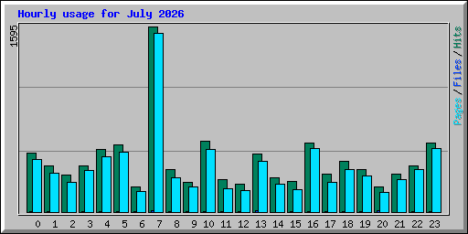 Hourly usage for July 2026